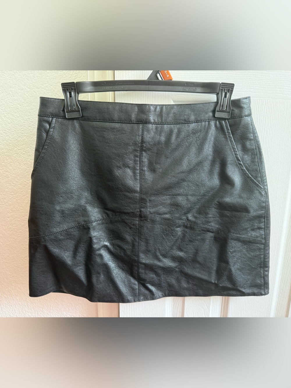 Lulu's Black Faux Leather Mini Skirt